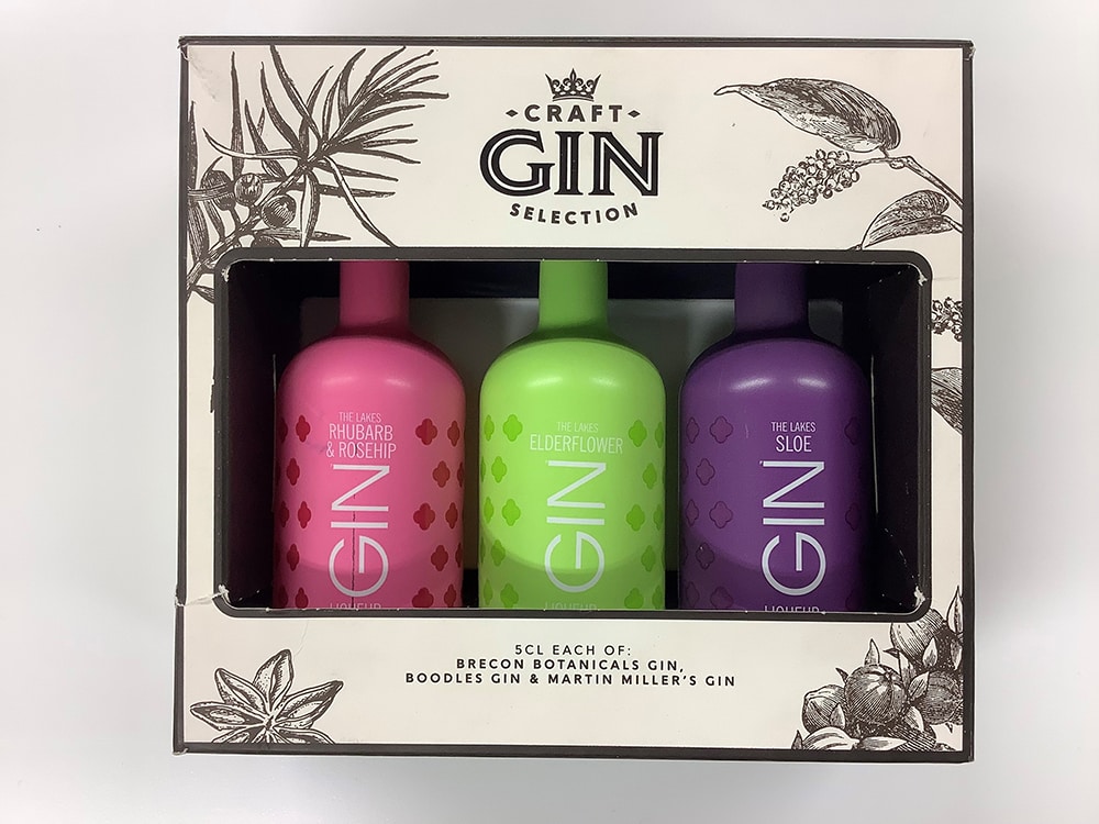The Lakes Gin gift set packaging
