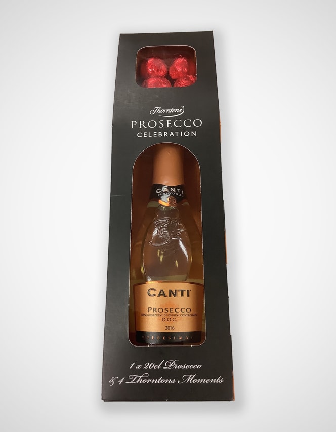 Thorntons Prosecco Gift Set Packaging