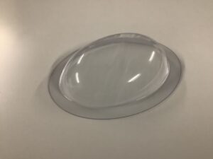 Vacuum forming clear dome