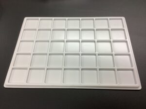White vacuum forming tray